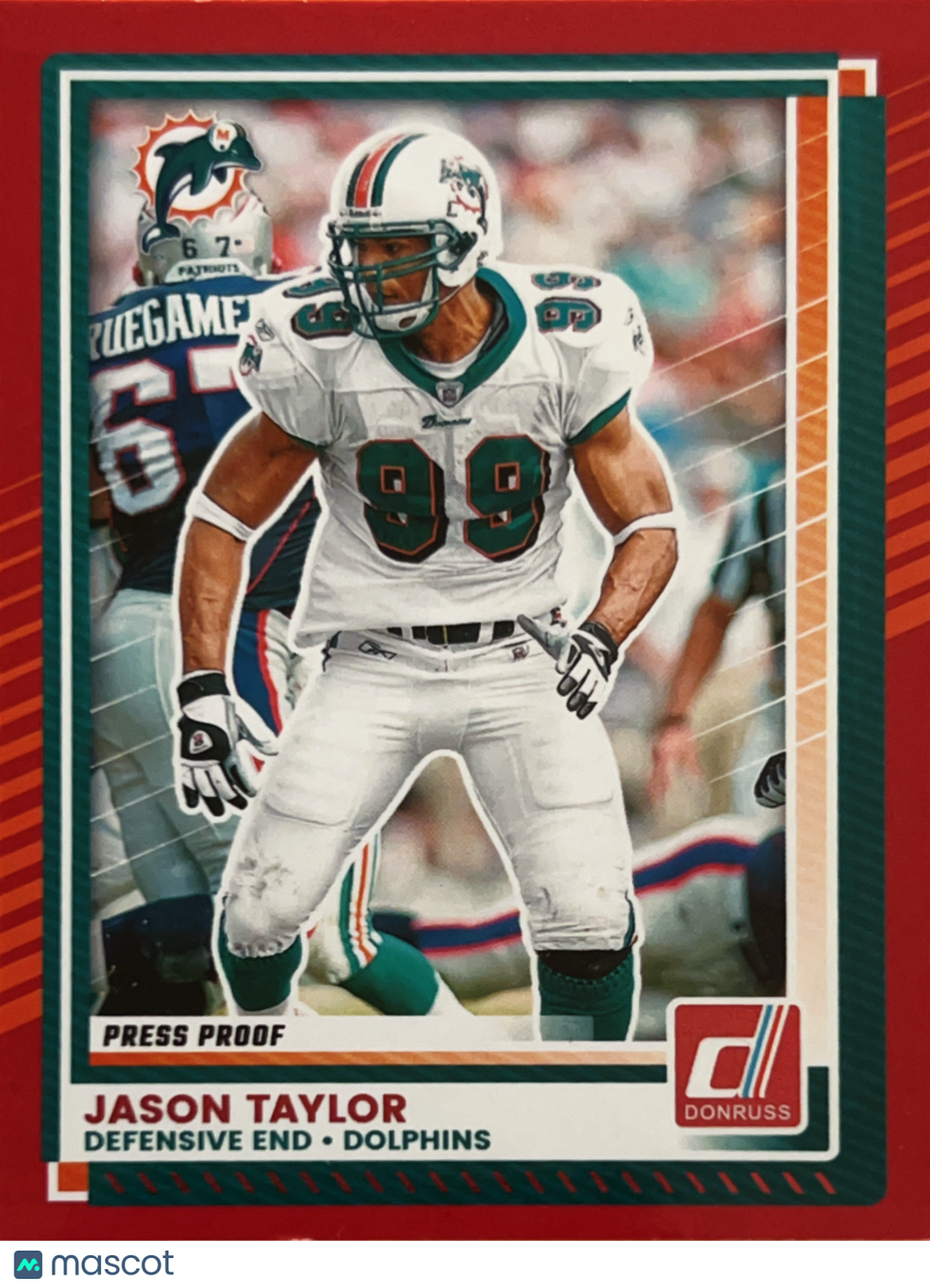 2025 Panini Donruss Football Jason Taylor #56 Red Press Proof Press Proof