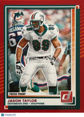 2025 Panini Donruss Football Jason Taylor #56 Red Press Proof Press Proof