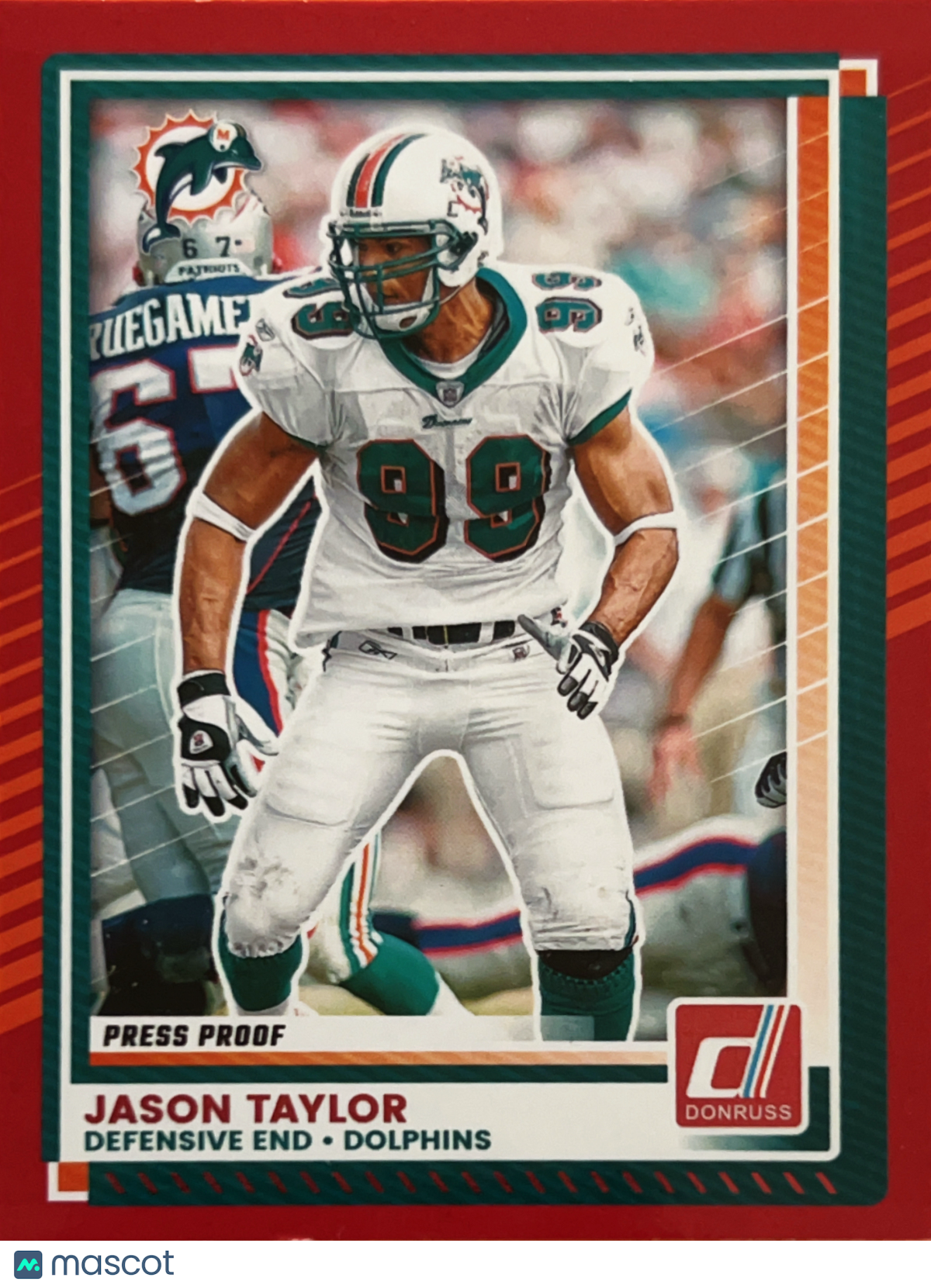 2025 Panini Donruss Football Jason Taylor #56 Red Press Proof Press Proof