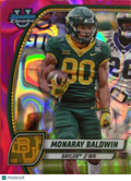 2024 Bowman Chrome University Monaray Baldwin #163 Pink Lava Refractor
