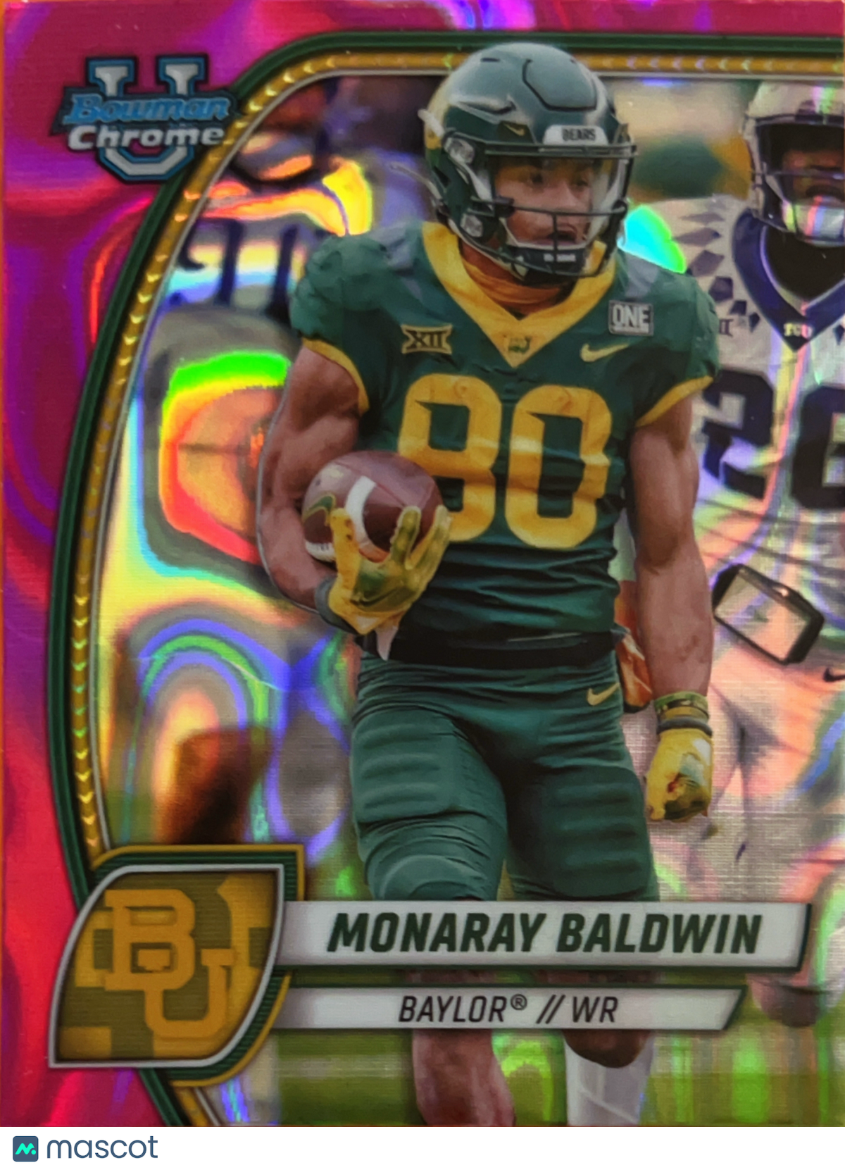2024 Bowman Chrome University Monaray Baldwin #163 Pink Lava Refractor
