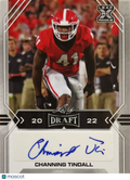 2022 Leaf Draft Channing Tindall #BA-CT1 RC