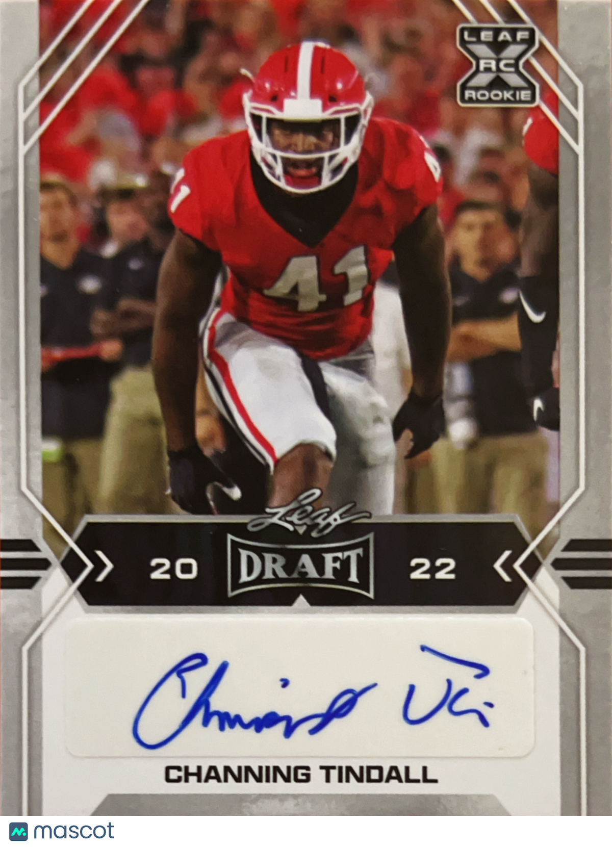 2022 Leaf Draft Channing Tindall #BA-CT1 RC