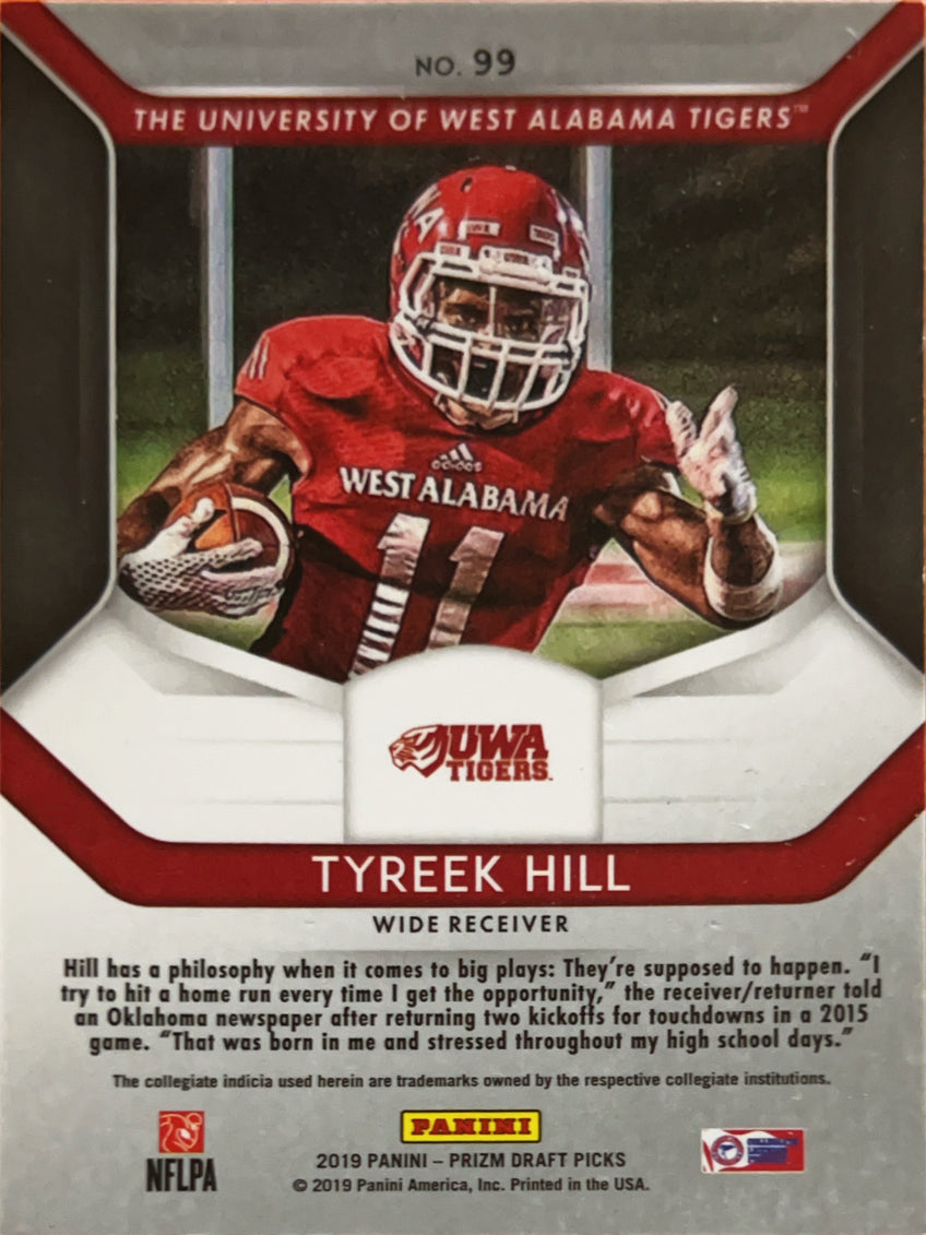 2019 Panini Prizm Draft Picks Tyreek Hill #99