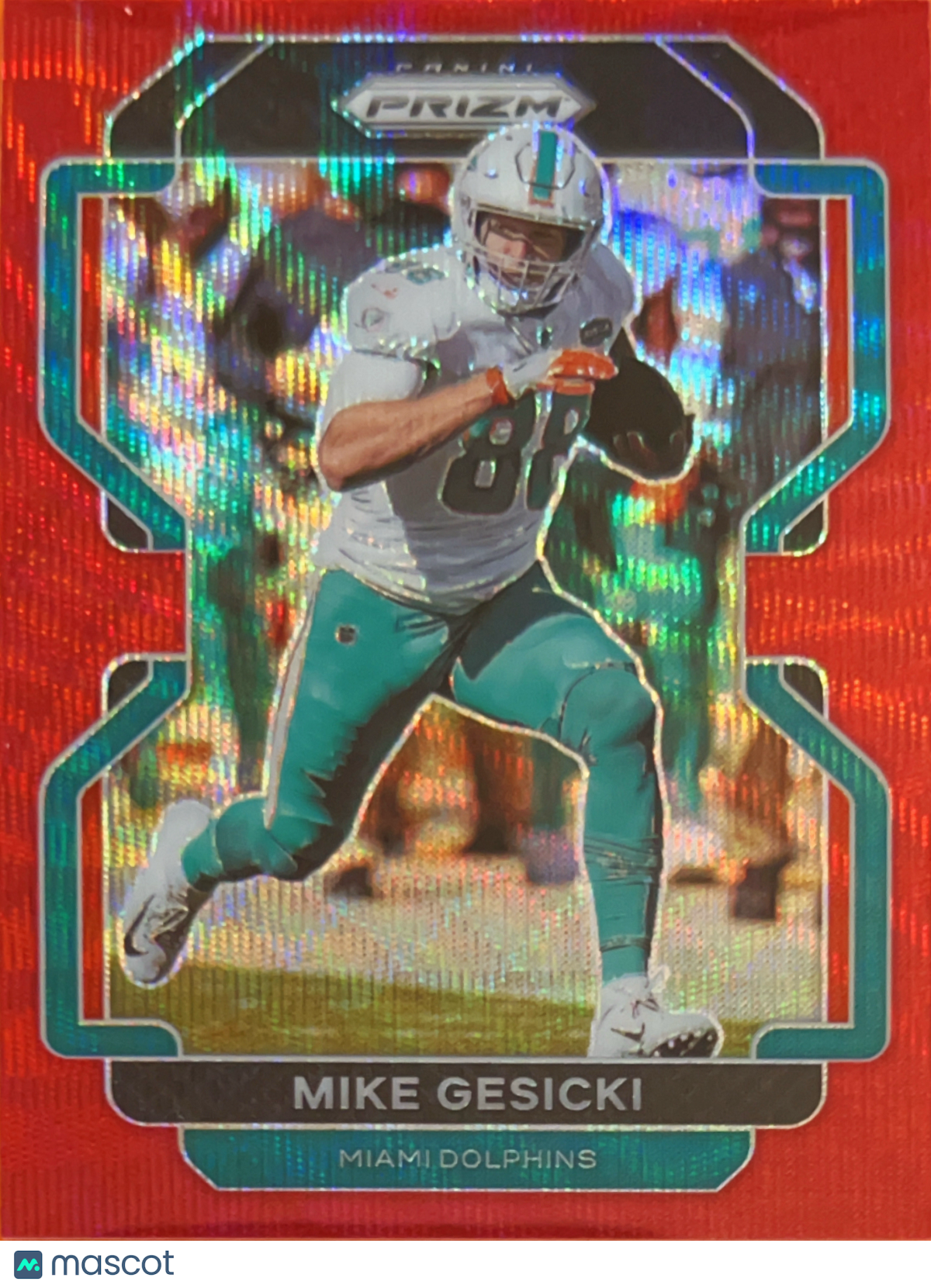 2021 Panini Prizm Mike Gesicki #106 Red Wave /149