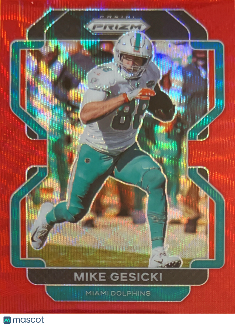 2021 Panini Prizm Mike Gesicki #106 Red Wave /149