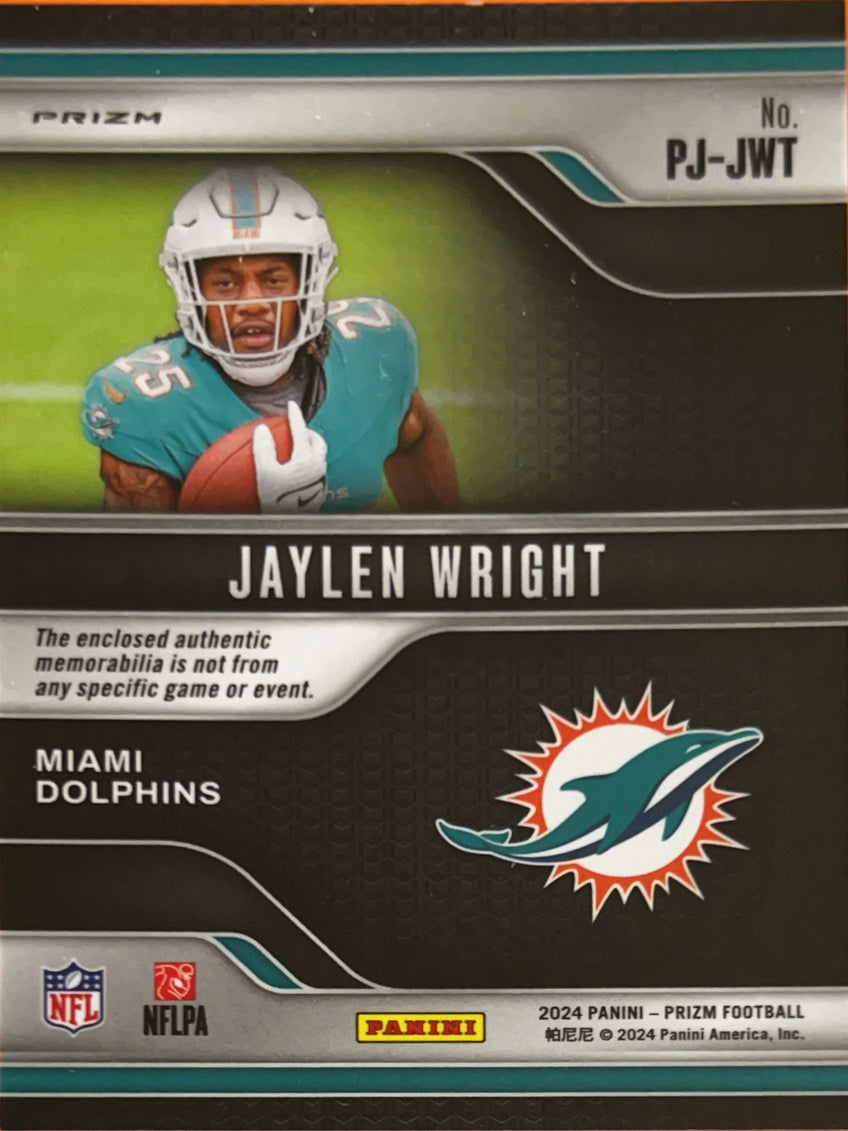 2024 Panini Prizm Premier Jerseys Jaylen Wright #PJ-JWT RC Memorabilia