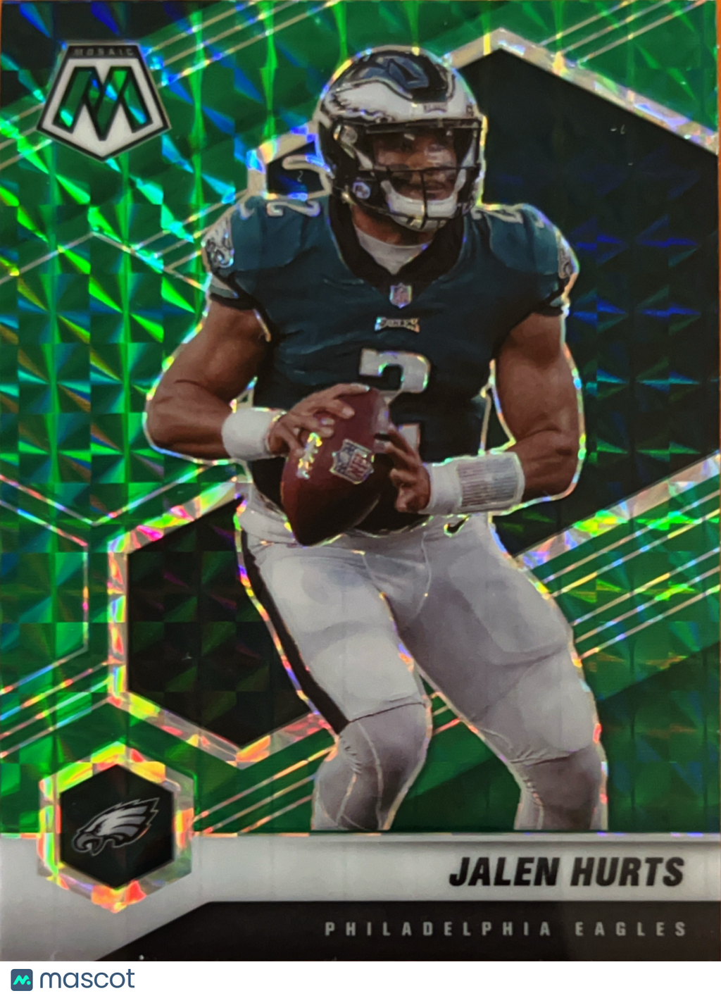 2021 Panini Mosaic Prizm Jalen Hurts #160 Green
