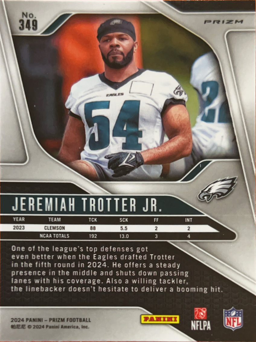 2024 Panini Prizm Jeremiah Trotter Jr. #349 Silver RC