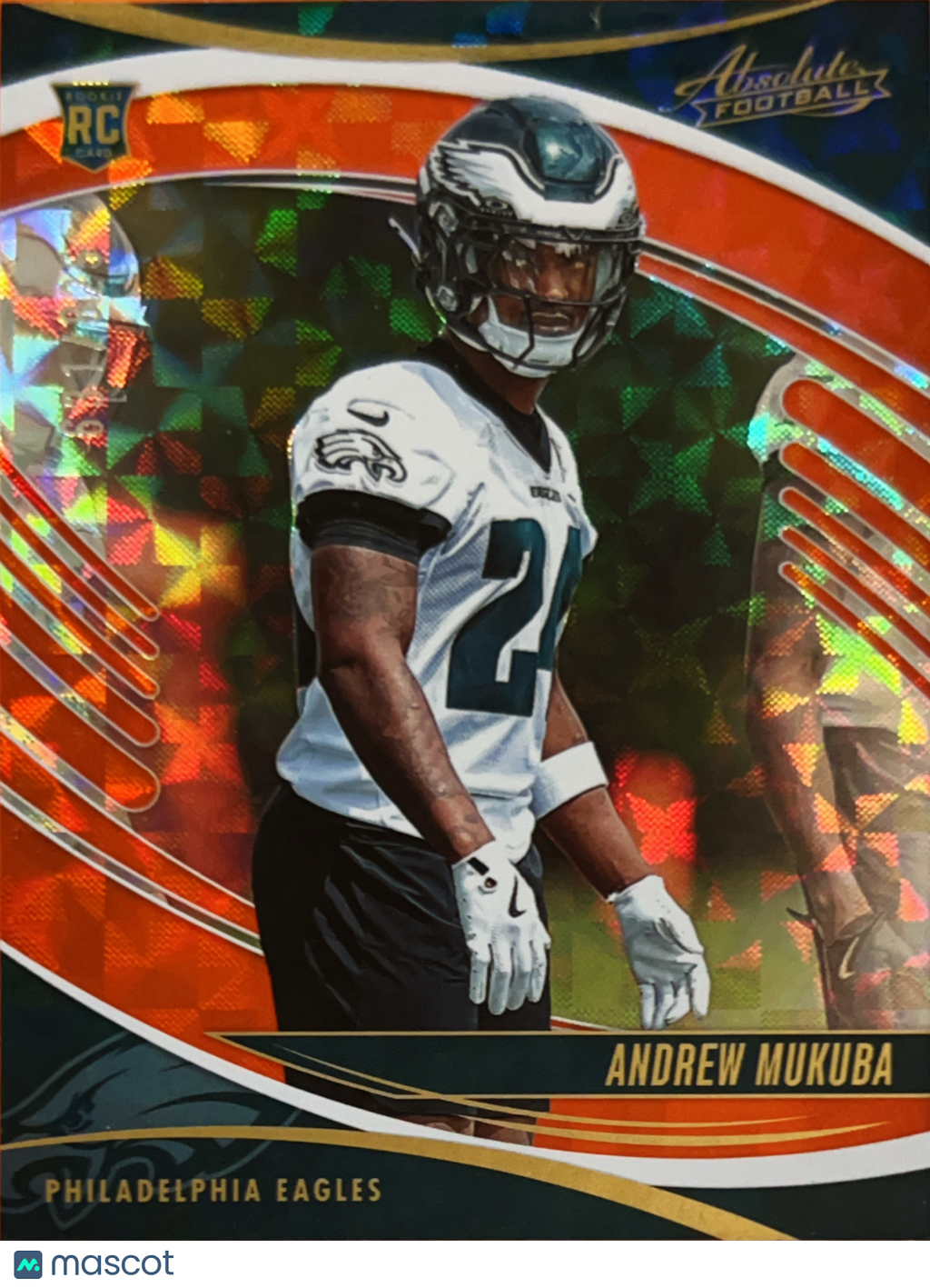 2025 Panini Absolute Football Andrew Mukuba #103 Orange Mosaic /825 RC