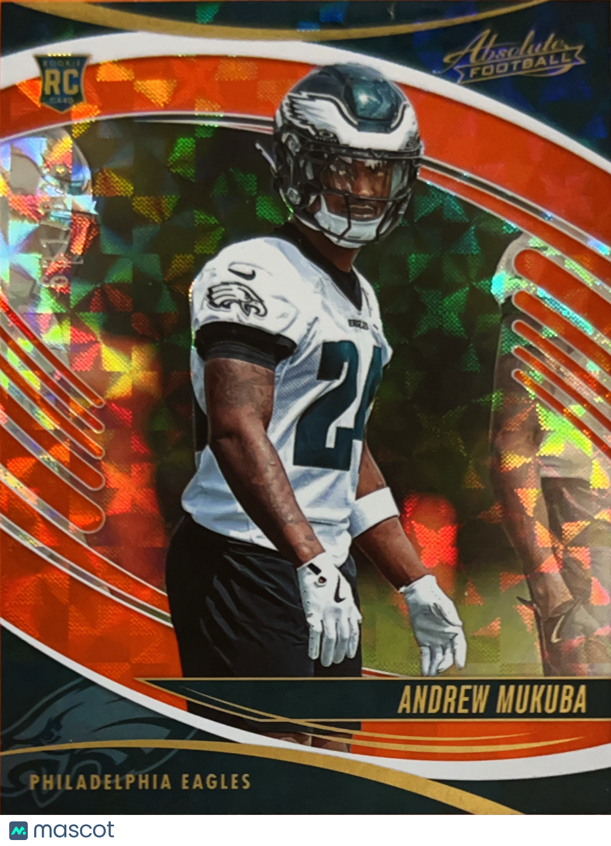 2025 Panini Absolute Football Andrew Mukuba #103 Orange Mosaic /825 RC