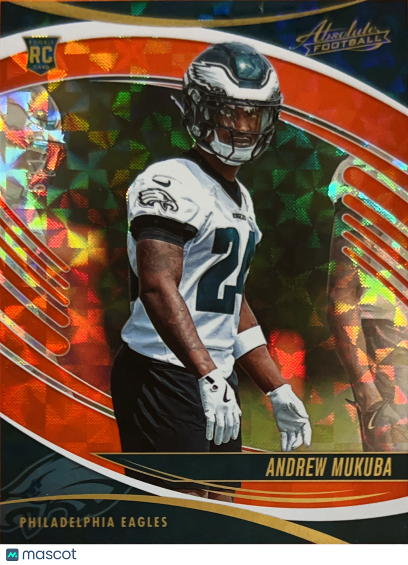 2025 Panini Absolute Football Andrew Mukuba #103 Orange Mosaic /825 RC
