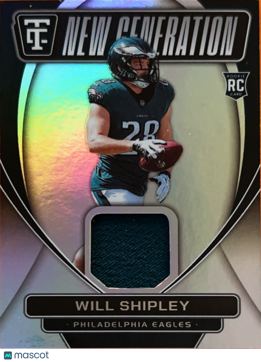 2025 Panini Totally Certified New Generation Will Shipley #NGJ-WSY RC Mem