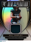 2025 Panini Totally Certified New Generation Will Shipley #NGJ-WSY RC Mem