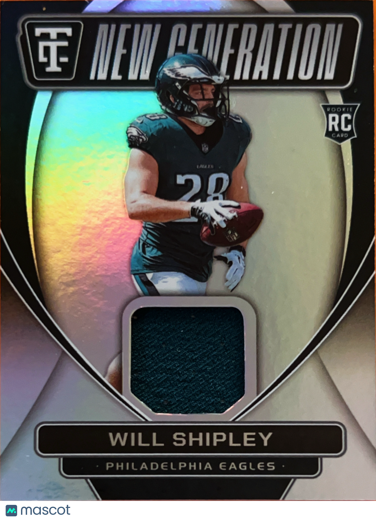 2025 Panini Totally Certified New Generation Will Shipley #NGJ-WSY RC Mem