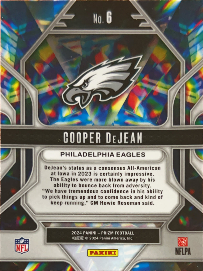 2024 Panini Prizm Prizmatic Cooper DeJean #6 RC