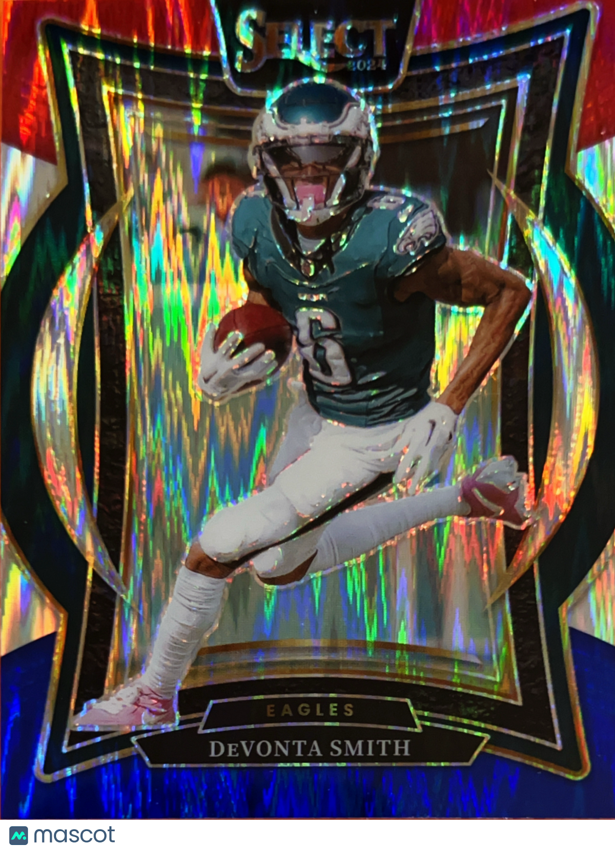 2025 Panini Select Concourse Prizm DeVonta Smith #51 Red Blue Shock