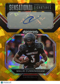 2023 Panini Prizm Draft Picks Signatures Malik Cunningham #SS-MAC Gold Ice
