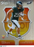 2025 Panini Select Football Select Certified Will Shipley #20 RC
