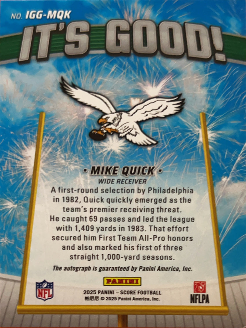 2025 Panini Score It's Good! Mike Quick #IGG-MQK