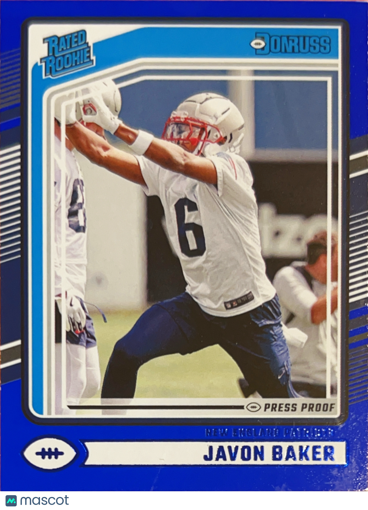 2024 Panini Donruss Javon Baker #353 Blue Press Proof