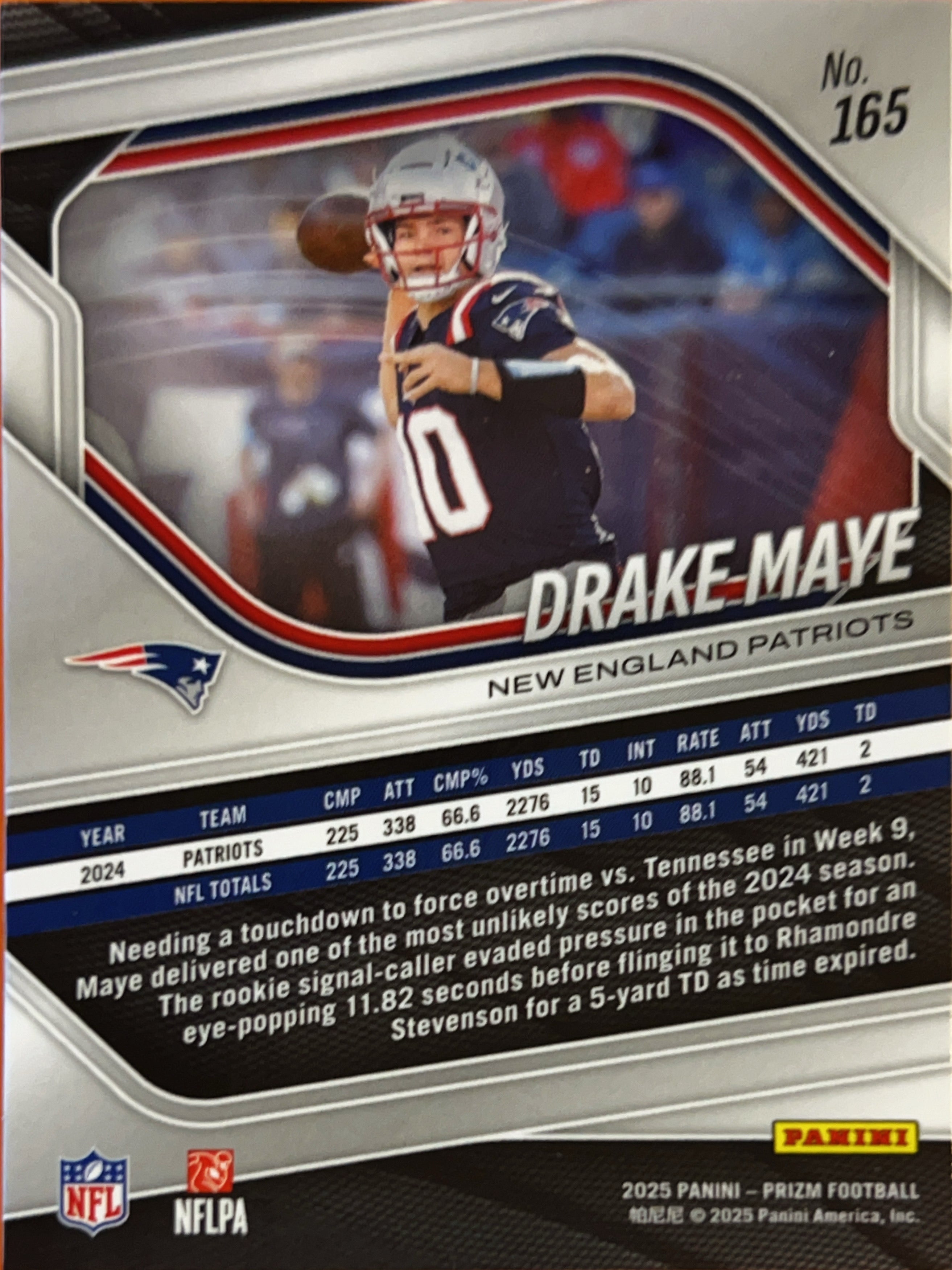 2025 Panini Prizm Drake Maye #165