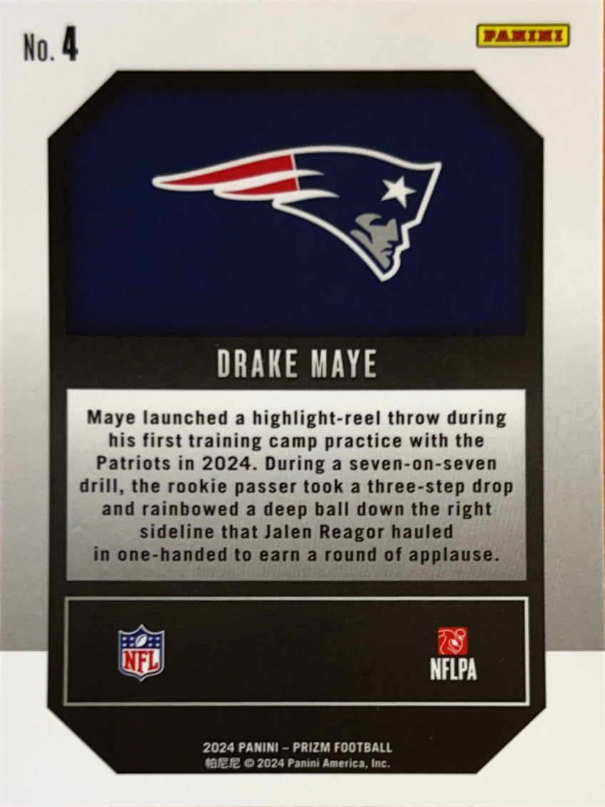 2024 Panini Prizm Emergent Drake Maye #4 RC