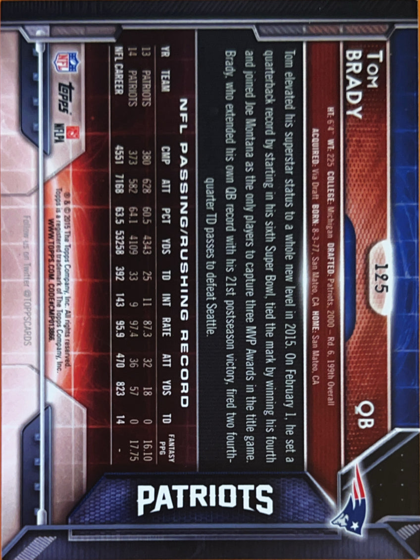 2015 Topps Tom Brady #125