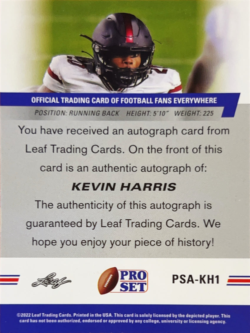 2022 Leaf Pro Set Kevin Harris #PSA-KH1 RC