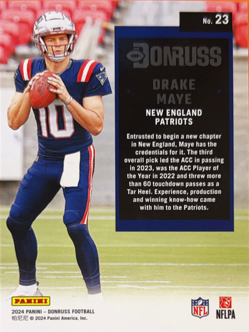 2024 Panini Donruss Football Drake Maye #23