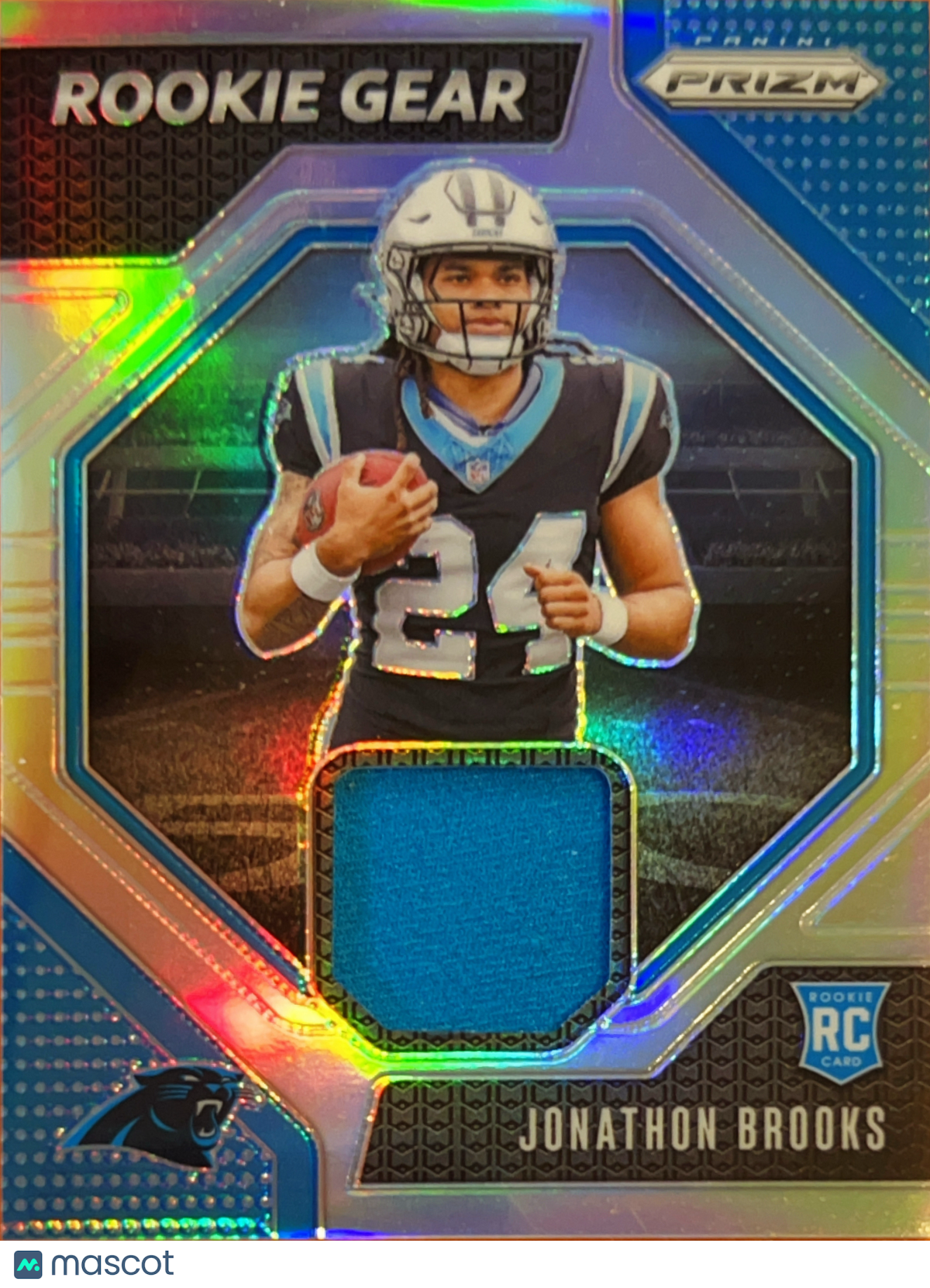 2024 Panini Prizm Rookie Gear Jonathon Brooks #RG-JBS Silver RC Memorabilia