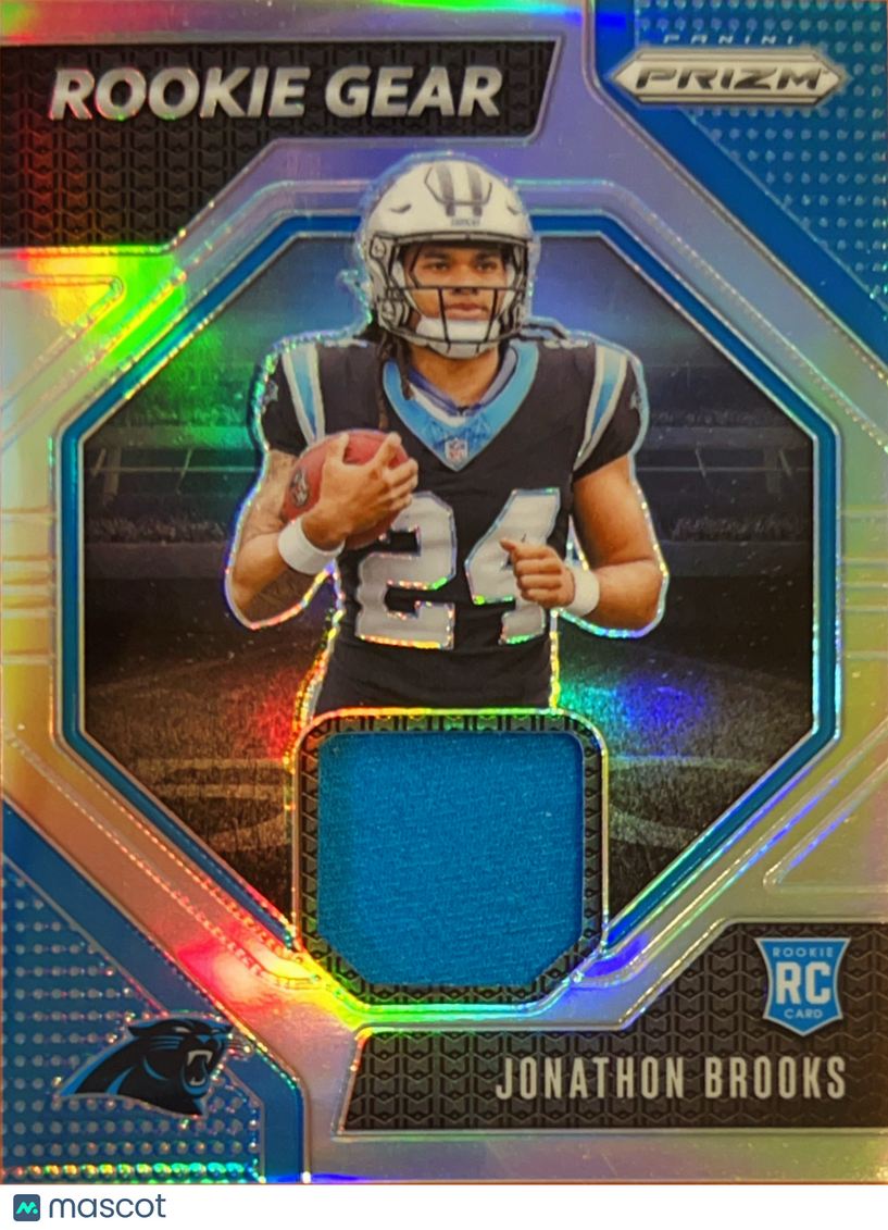 2024 Panini Prizm Rookie Gear Jonathon Brooks #RG-JBS Silver RC Memorabilia