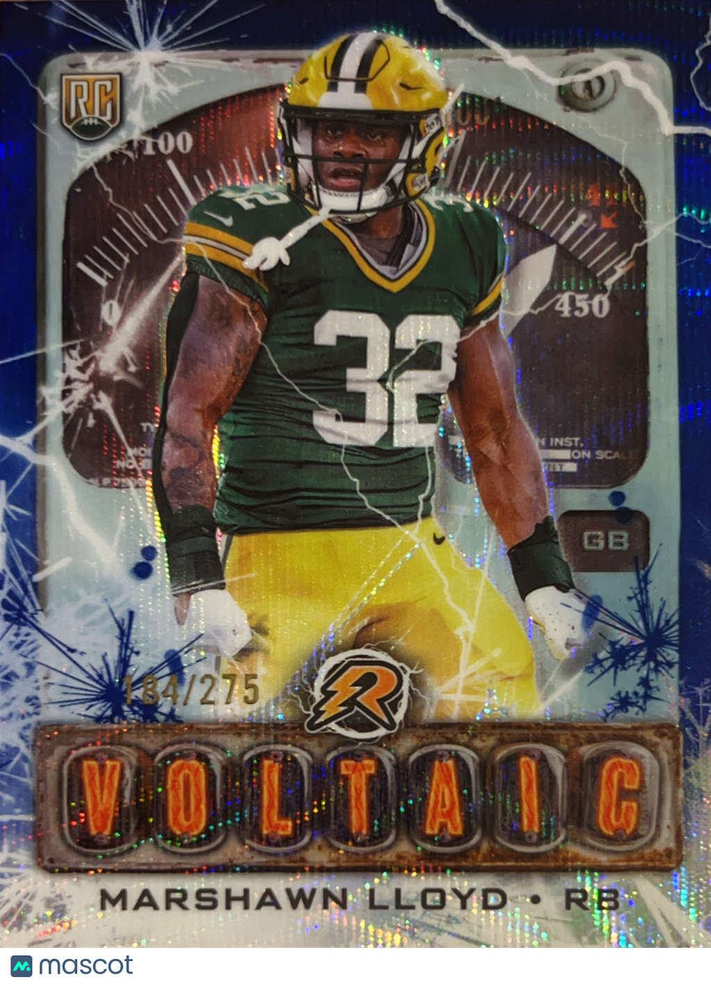 2025 Topps Resurgence Voltaic MarShawn Lloyd #V-20 Blue Sparkle /275 RC