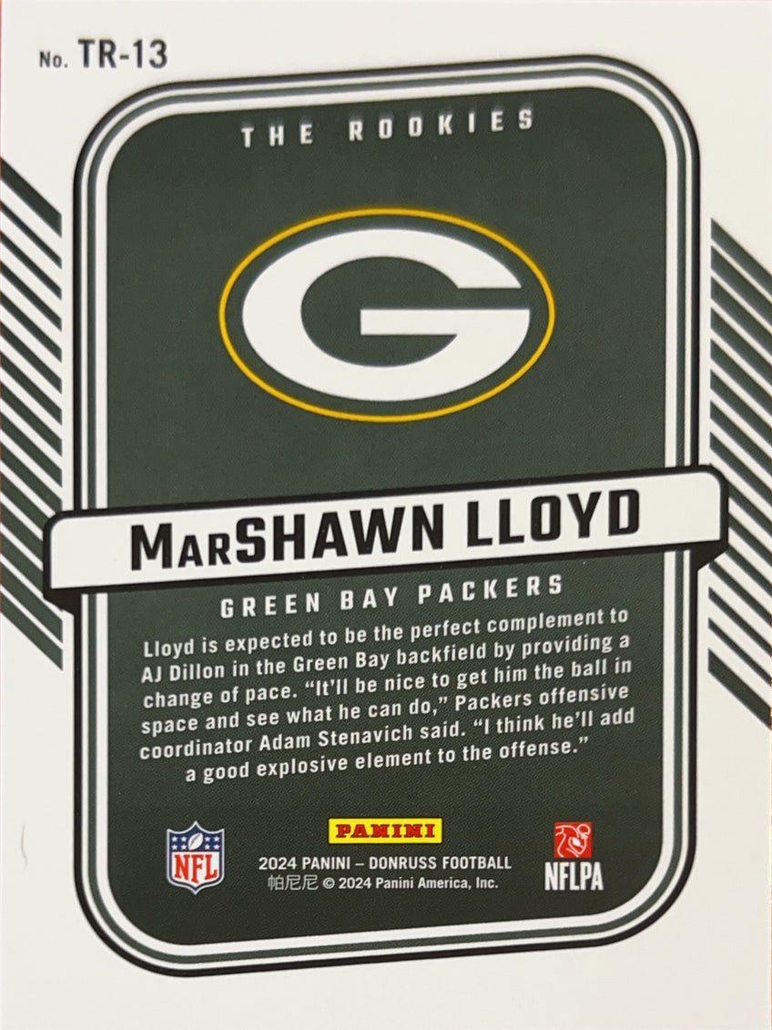 2024 Donruss The Rookies MarShawn Lloyd #TR-13 Mosaic