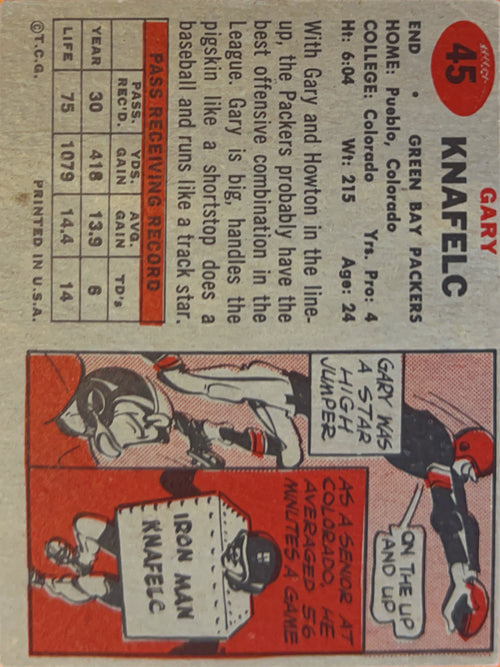 1957 Topps Gary Knafelc #45