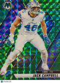 2025 Panini Mosaic Football Jack Campbell #147 Green Prizm