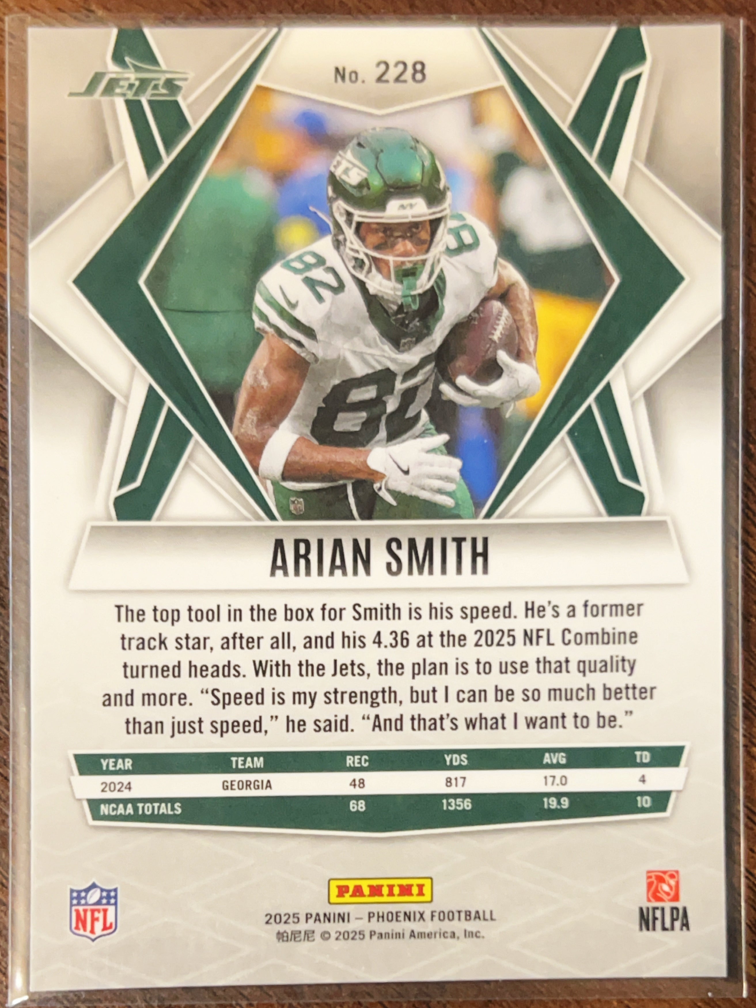 2025 Panini Phoenix Arian Smith #228 RC