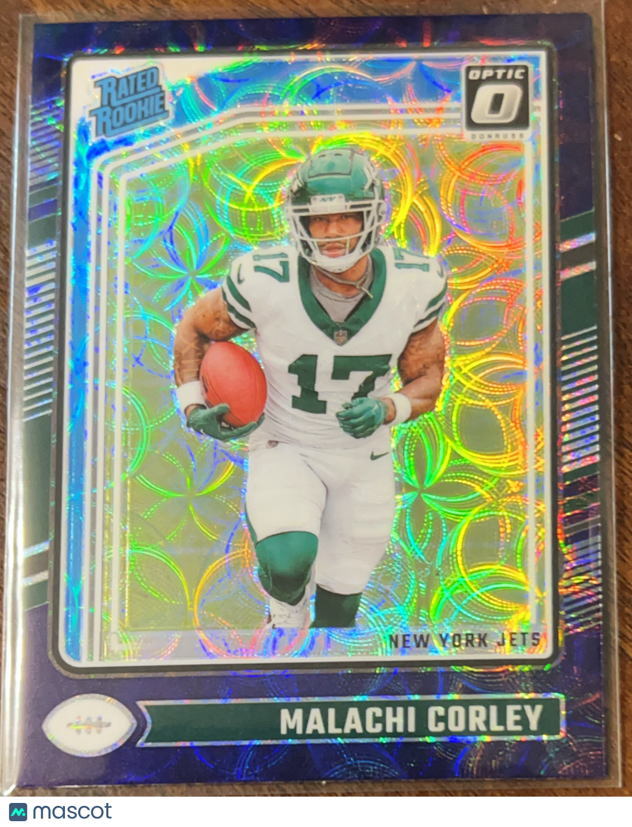 2024 Panini Donruss Optic Football Malachi Corley #270 Purple Velocity Prizm