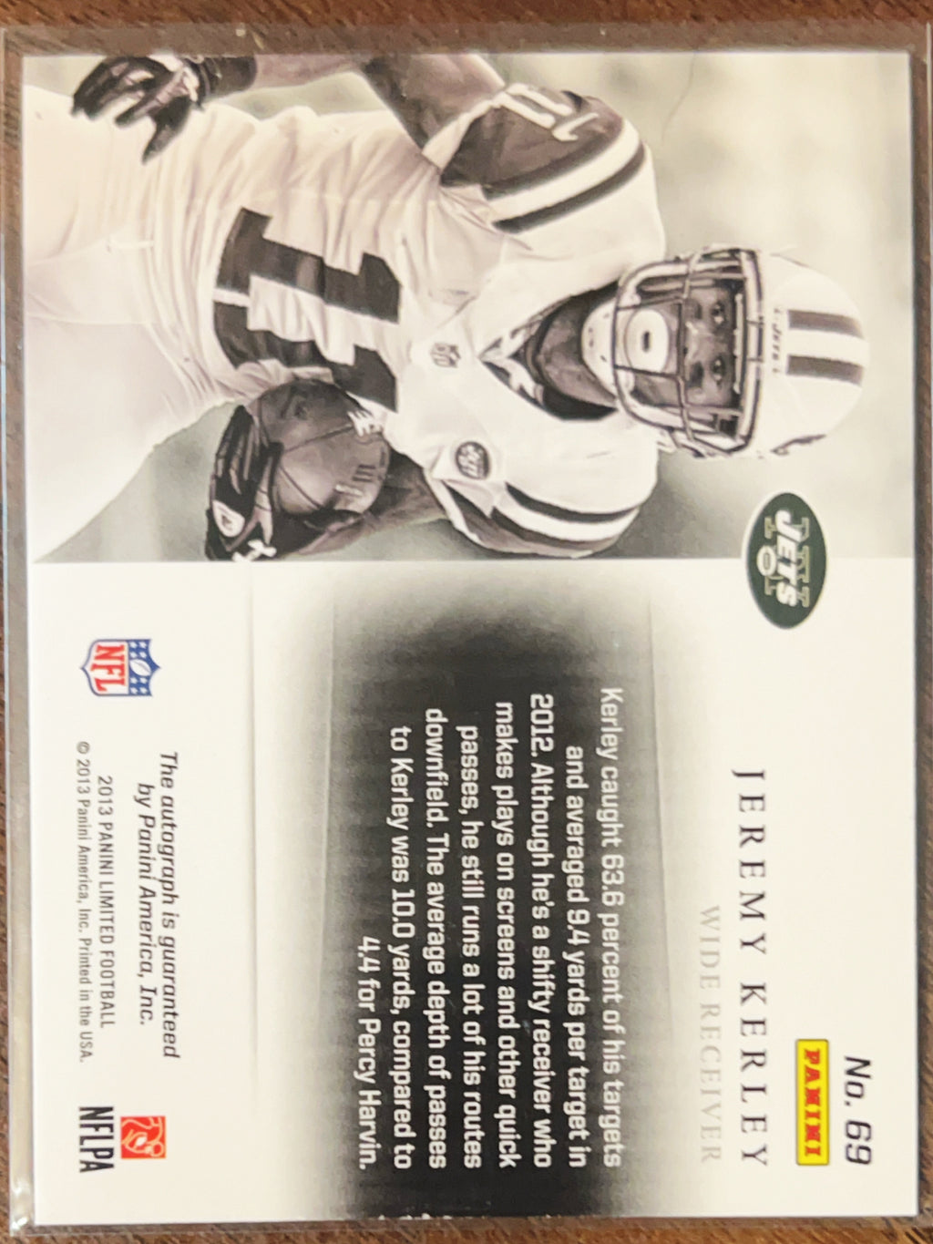 2013 Panini Limited Monikers Jeremy Kerley #69 /299 Auto