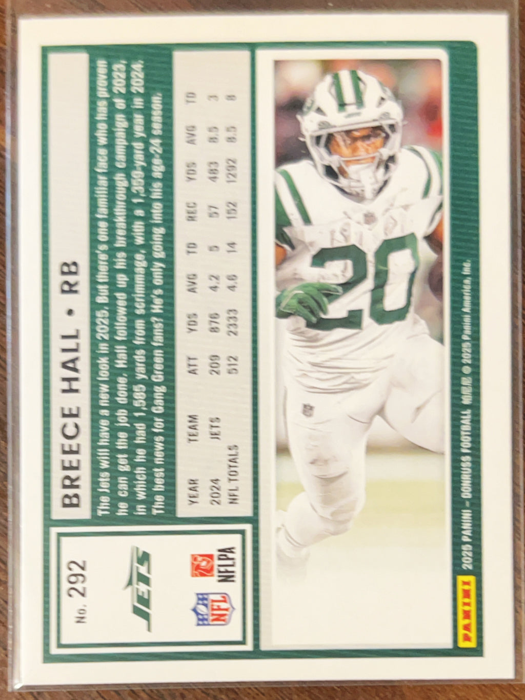 2025 Panini Donruss Breece Hall #292 Red Press Proof