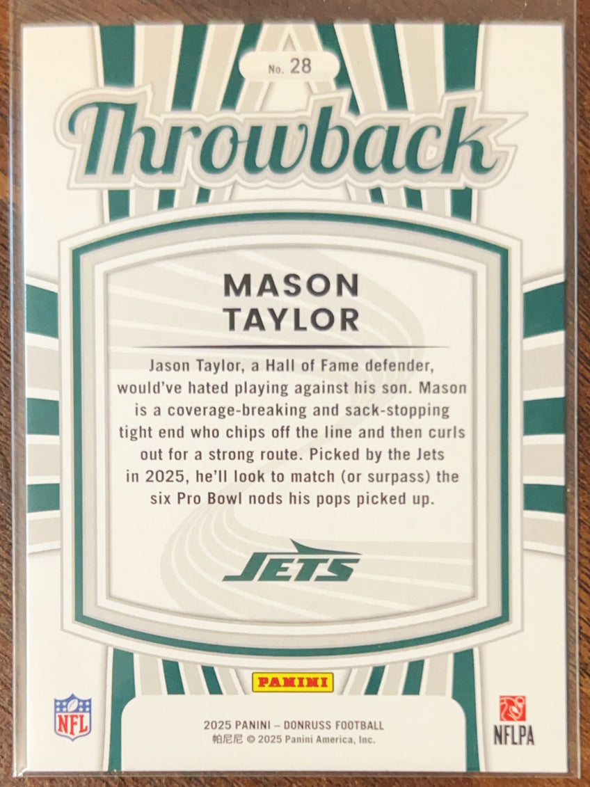 2025 Panini Donruss Throwback Mason Taylor #28