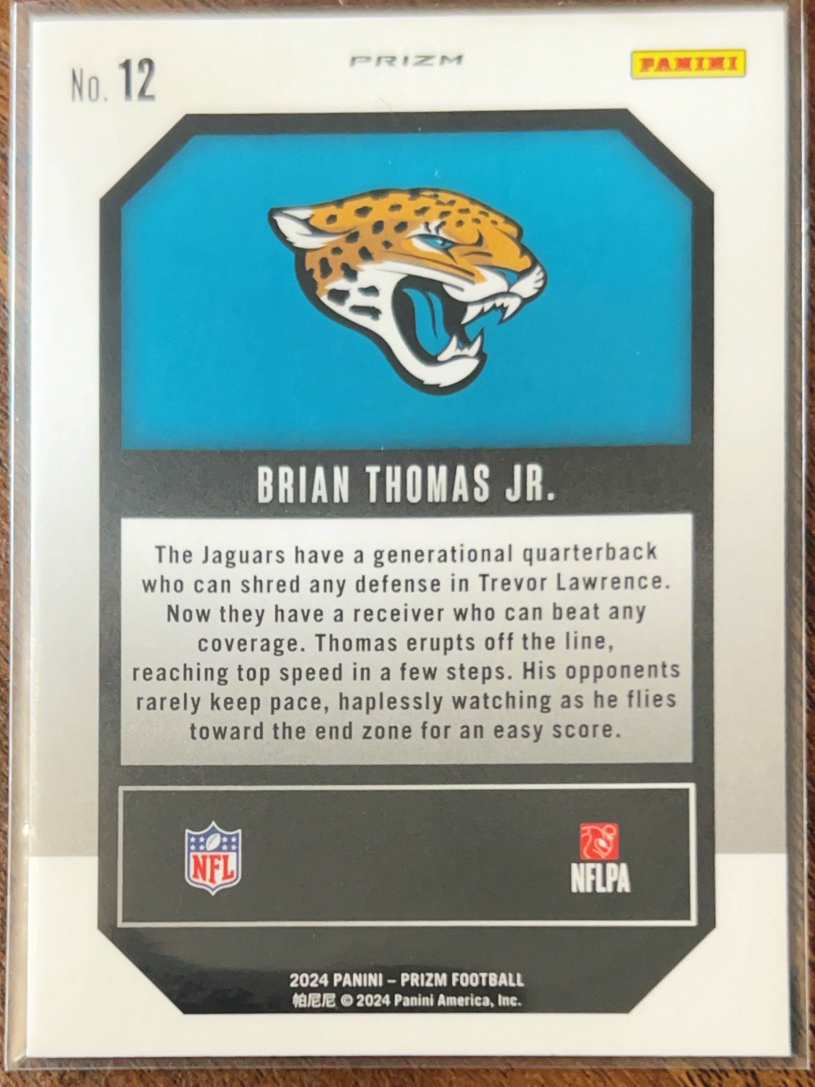 2024 Panini Prizm Emergent Brian Thomas Jr. #12 Green RC