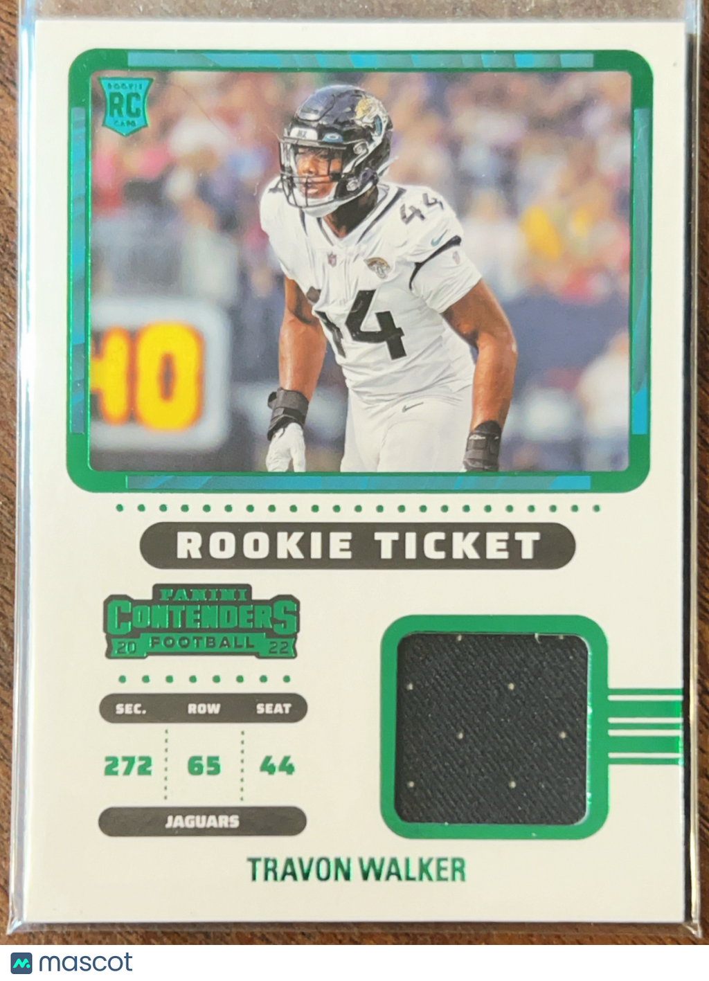 2023 Panini Contenders Football Travon Walker #RTS-TWA RC Rookie Ticket