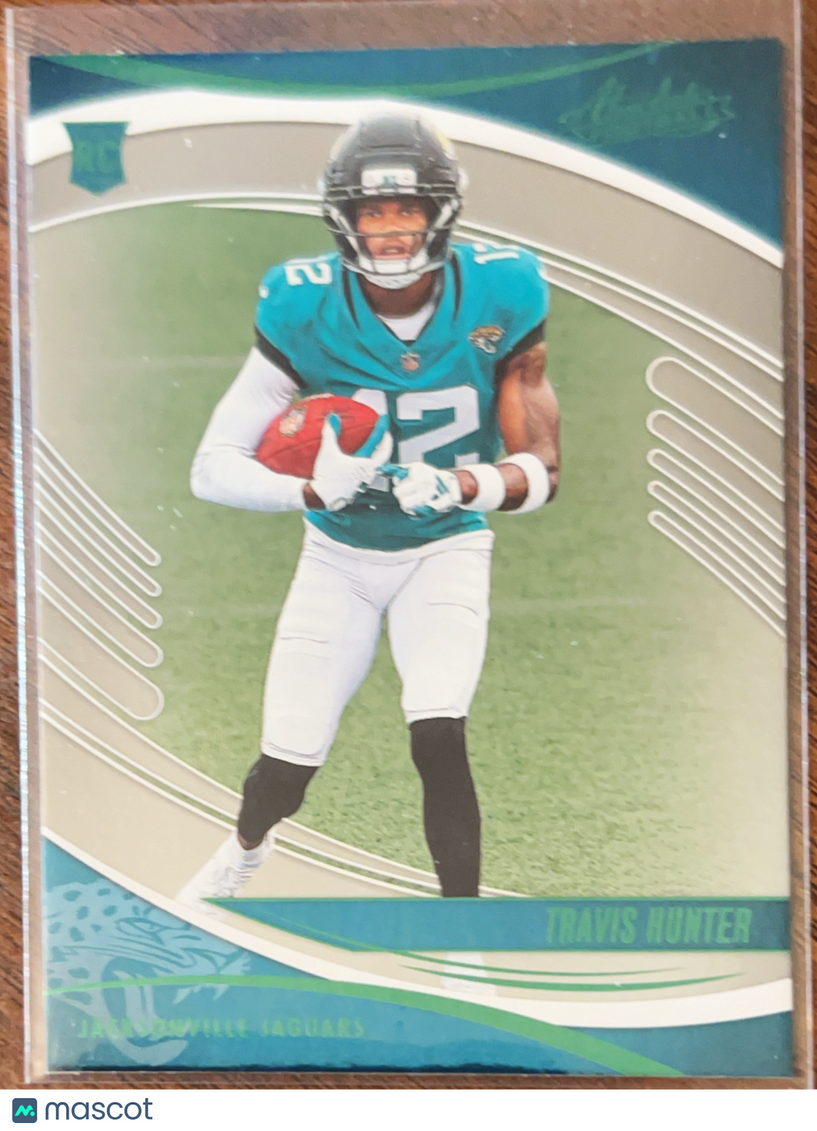 2025 Panini Absolute Football Travis Hunter #186 Green Color Match RC