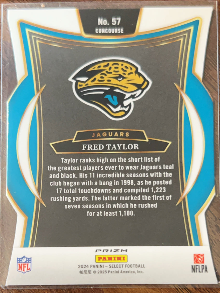2025 Panini Select Prizm Concourse Fred Taylor #57 Silver