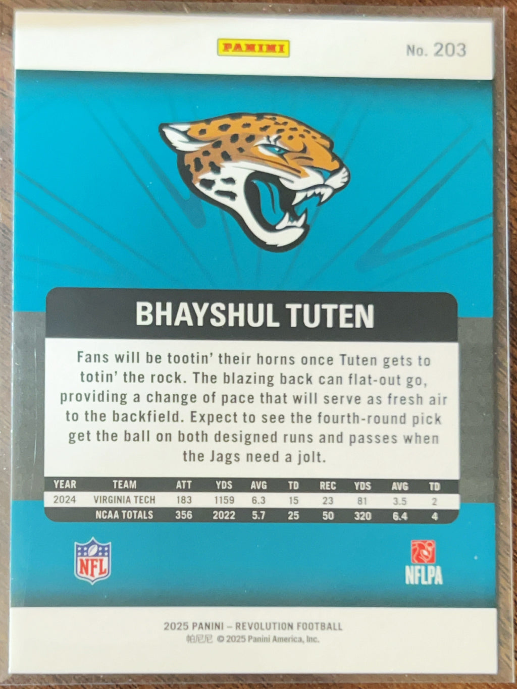 2025 Panini Revolution Football Bhayshul Tuten #203 Groove RC