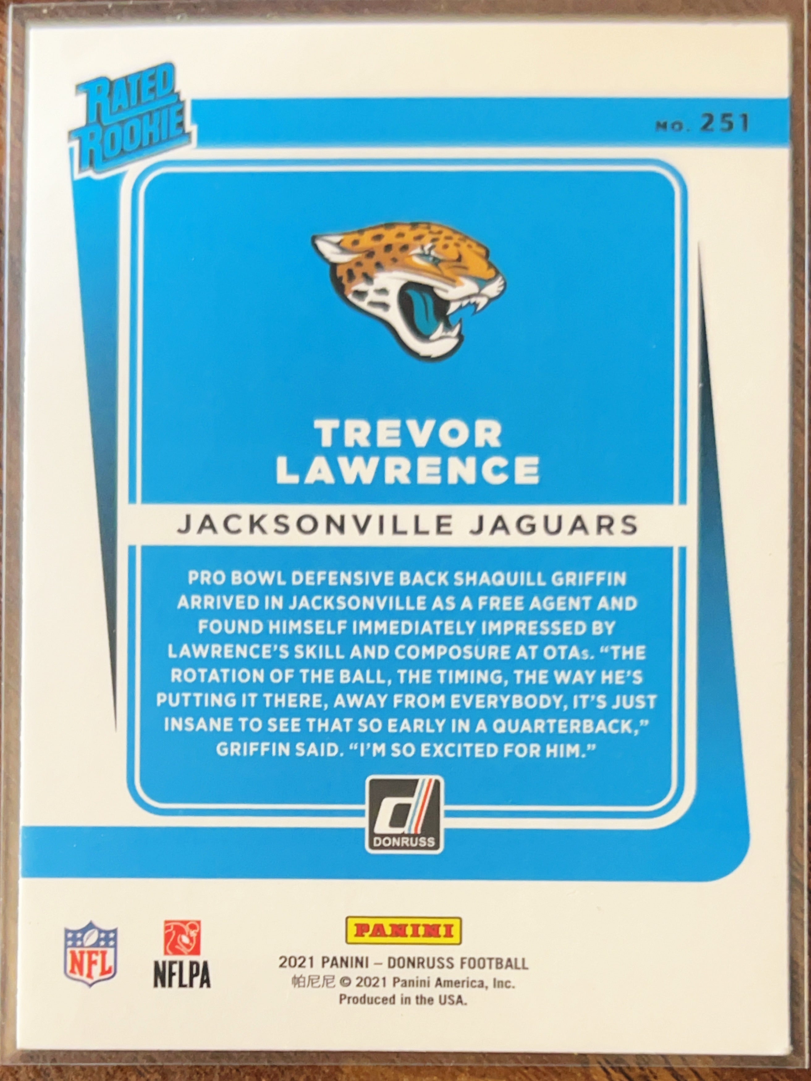 2021 Panini Donruss Trevor Lawrence #251