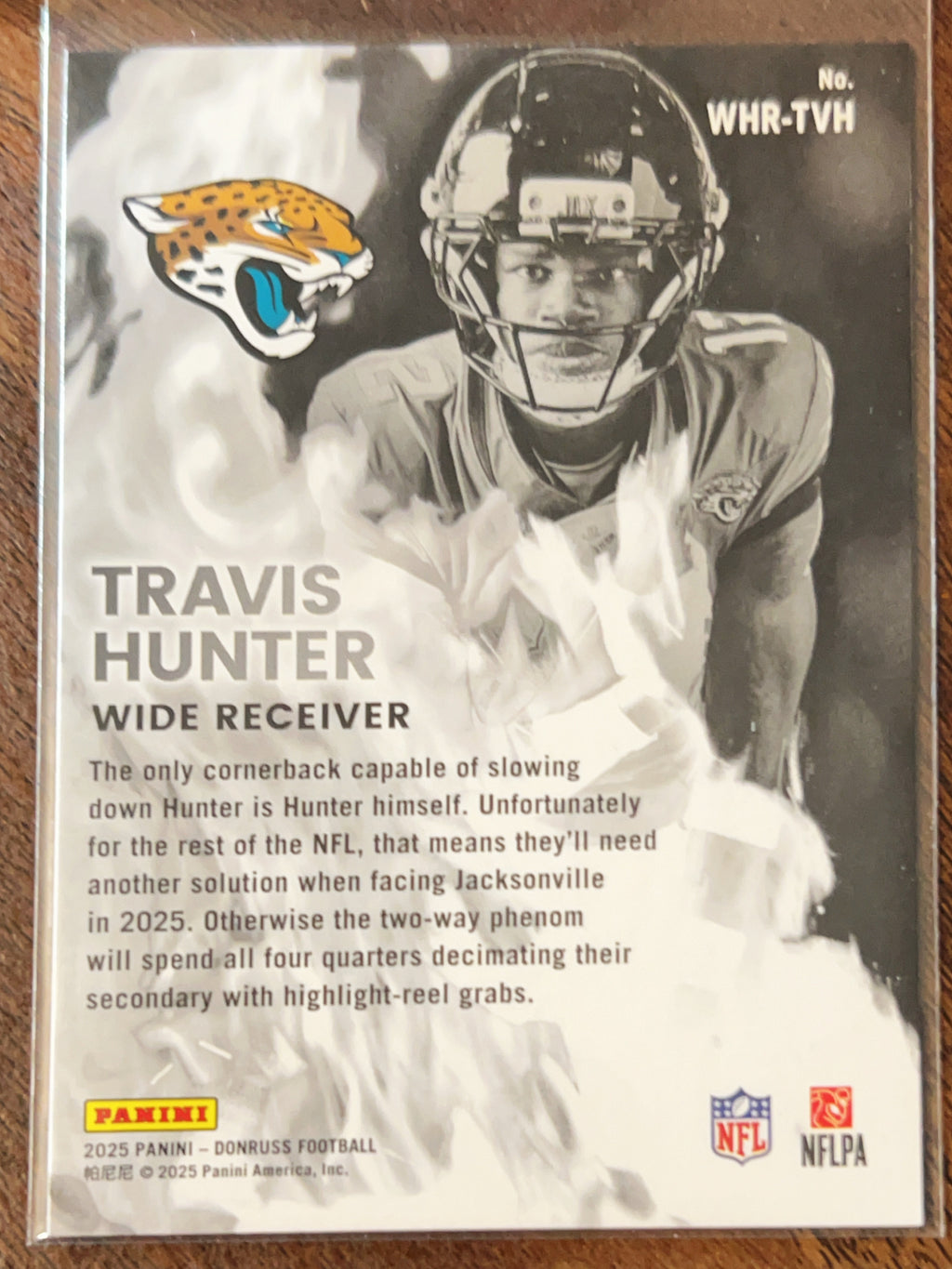 2025 Panini Donruss White Hot Rookies Travis Hunter #WHR-TVH RC