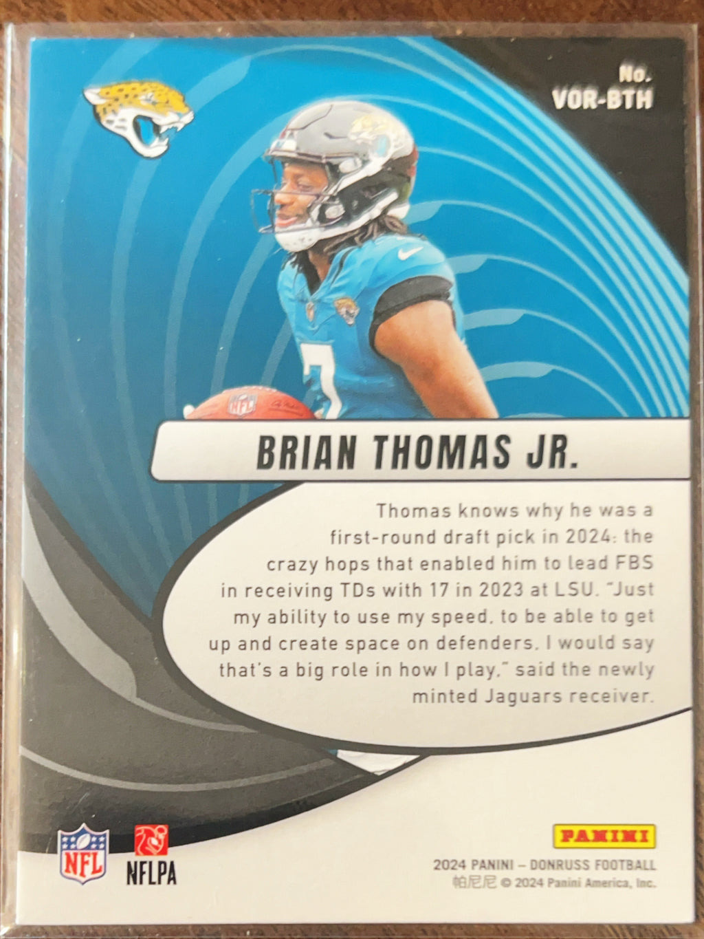 2024 Panini Donruss Vortex Brian Thomas Jr. #VOR-BTH RC