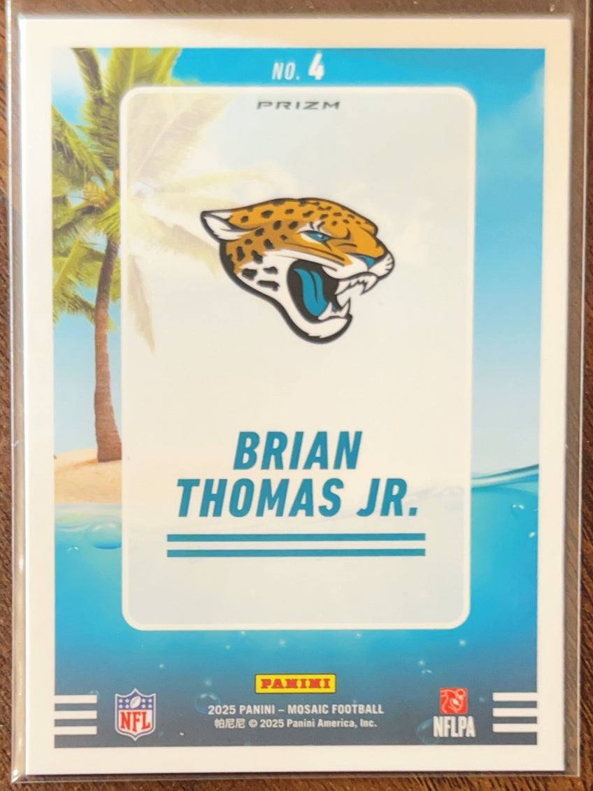 2025 Panini Mosaic Prizm Splash! Brian Thomas Jr. #4 Silver